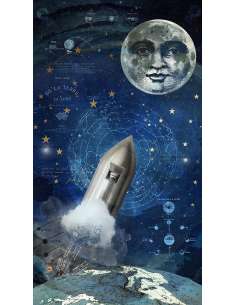 Tenture DE LA TERRE A LA LUNE