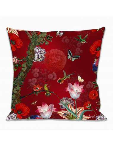 HOUSSE DE COUSSIN LE CHANT DES OISEAUX 50x50 cm