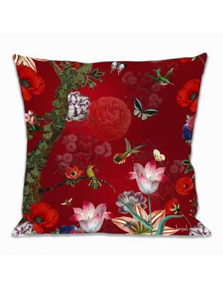 HOUSSE DE COUSSIN LE CHANT DES OISEAUX 50x50 cm
