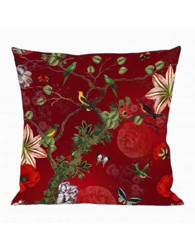 HOUSSE DE COUSSIN LE CHANT DES OISEAUX 50x50 cm