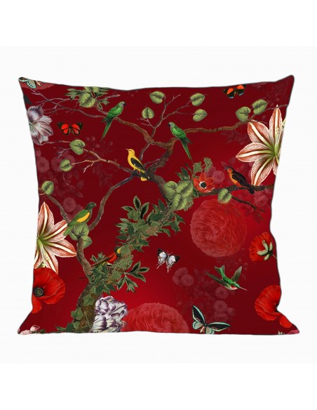 HOUSSE DE COUSSIN LE CHANT DES OISEAUX 50x50 cm