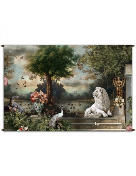 LE LION BLANC WALL HANGING  132x194 cm
