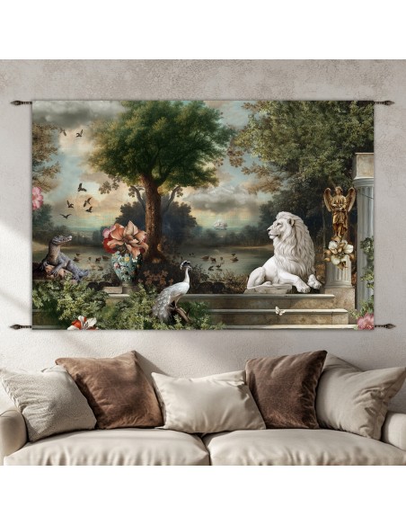 LE LION BLANC WALL HANGING  132x194 cm