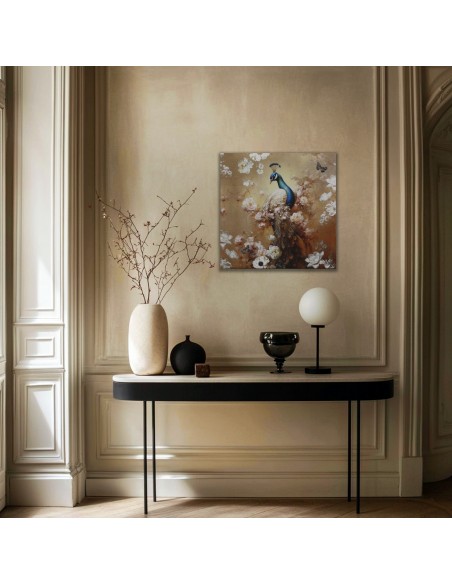 TABLEAU PAON 40x40 cm