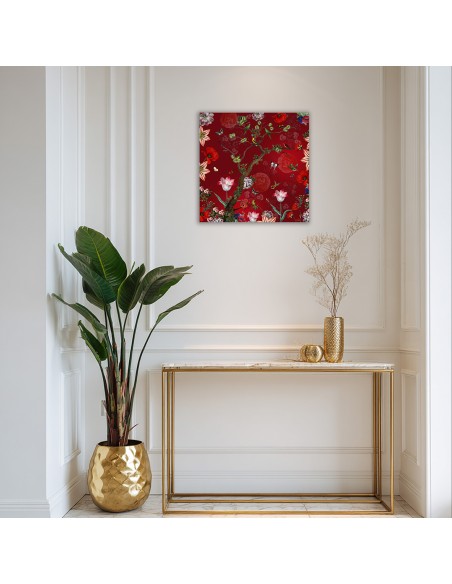 TABLEAU LE CHANT DES OISEAUX 40x40 cm