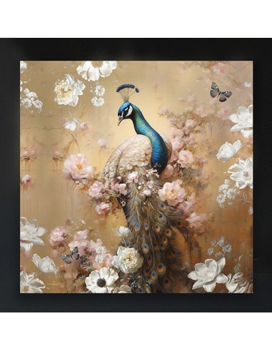 TABLEAU PAON 40x40 cm