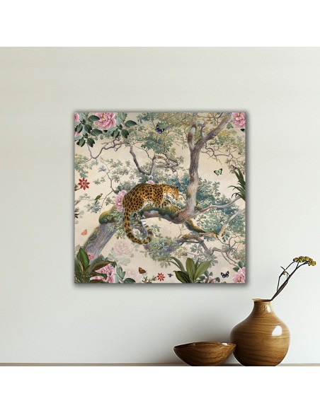 TABLEAU LEOPARD 40x40 cm