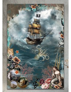 PRINTED CANVAS OCTOPUS 40x60 cm