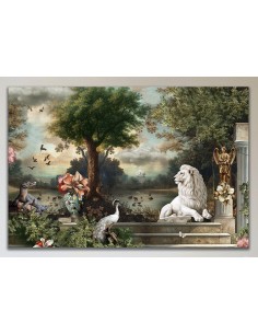 PRINTED CANVAS LE LION BLANC 40x60 cm