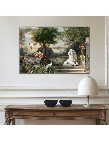 TABLEAU LE LION BLANC 40x60 cm