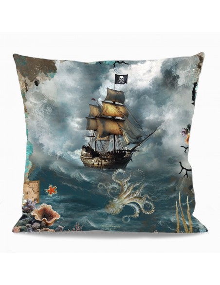 HOUSSE DE COUSSIN OCTOPUS 50x50 cm