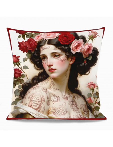 HOUSSE DE COUSSIN BLANCHE NEIGE  60x60 cm
