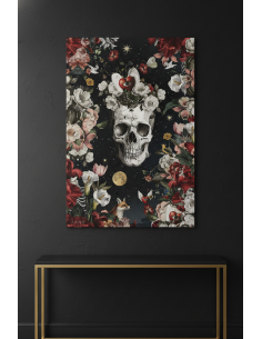 NIGHT SKULL PRINTED CANVAS  40x60 cm