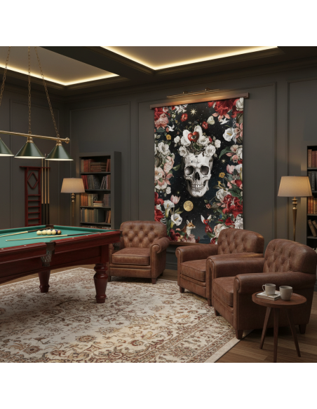 NIGHT SKULL WALL HANGING 132x194 cm