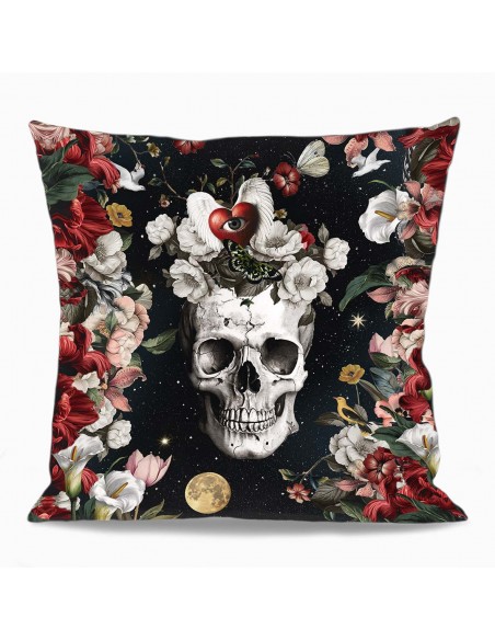 HOUSSE DE COUSSIN NIGHT SKULL  50x50 cm