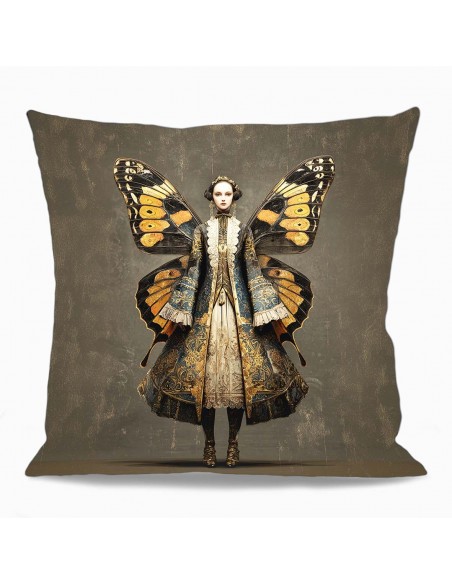 HOUSSE DE COUSSIN FEMME PAPILLON 50x50 cm