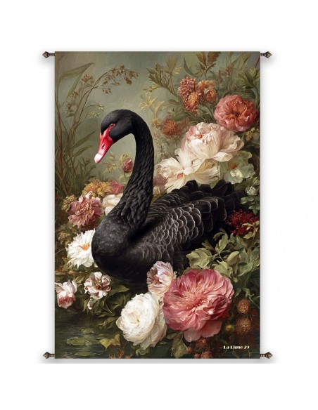 BLACK SWAN Wall Hanging 88x132 cm