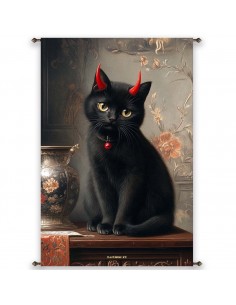 BLACK CAT Wall Hanging 88x132 cm