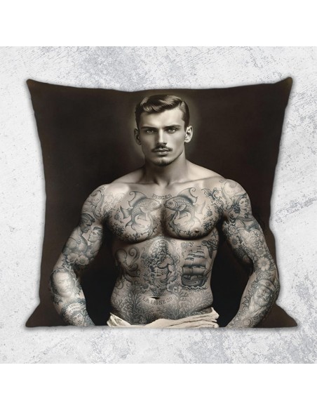 HOUSSE DE COUSSIN POISSON 50x50 cm