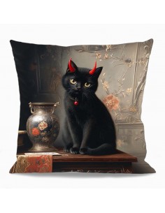 BLACK CAT Cushion Cover 45x45 cm