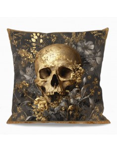 HOUSSE DE COUSSIN GOLDEN SKULL 45x45 cm
