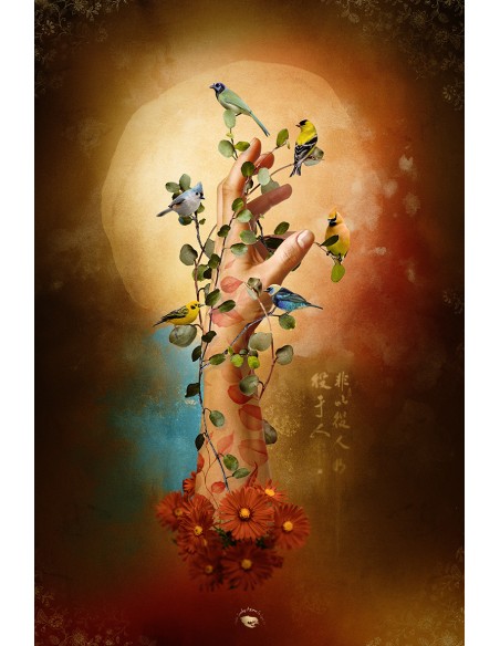 THE BIRDS GATHER Wall Hanging  88x132 cm
