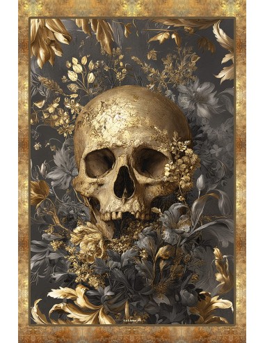 GOLDEN SKULL WALL HANGING  88x132 cm
