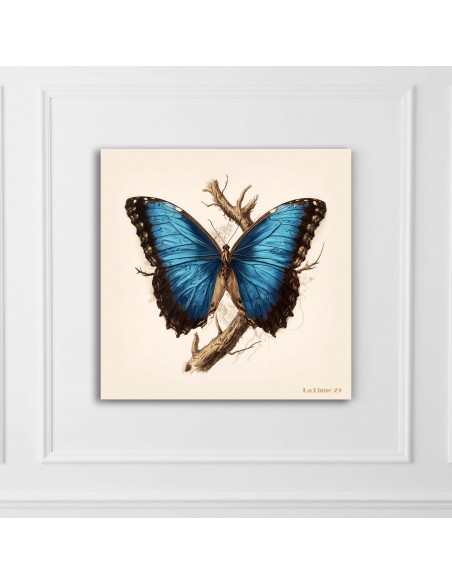TABLEAU MORPHO 20x20 cm