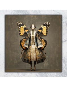FEMME PAPILLON PRINTED CANVAS  40x40 cm