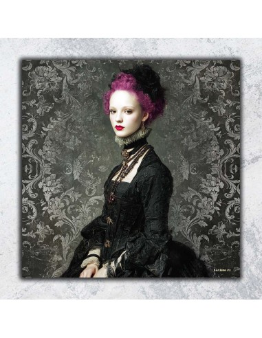 VICTORIAN LADY PRINTED CANVAS  40x40 cm