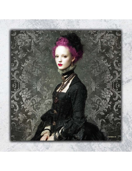 TABLEAU VICTORIAN LADY 40x40 cm
