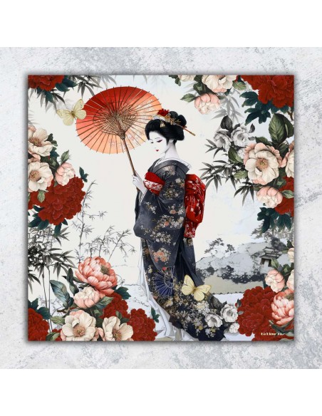 GEISHA PRINTED CANVAS  40x40 cm