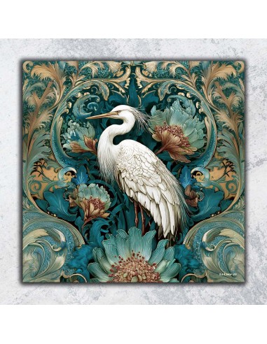 HERON PRINTED CANVAS  40x40 cm