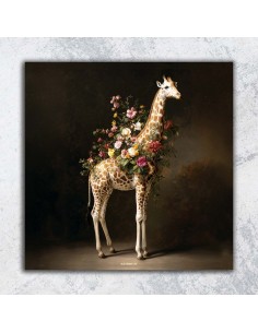 GIRAFEPRINTED CANVAS  40x40 cm