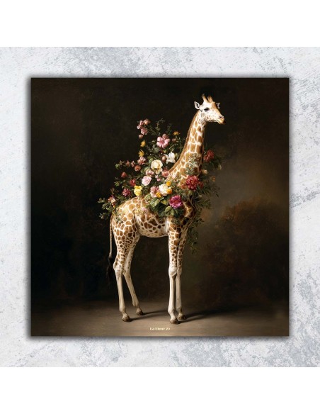 GIRAFEPRINTED CANVAS  40x40 cm