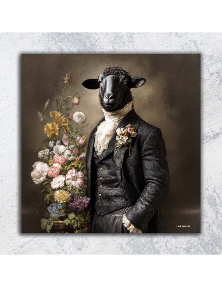 TABLEAU BLACK SHEEP 40x40 cm