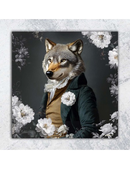 TABLEAU WOLF  40x40 cm