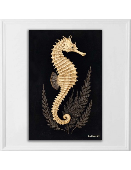SEA HORSE PRINTED CANVAS 20x30 cm