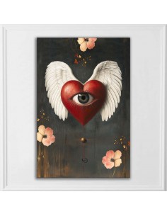 DEEP IN YOUR HEART PRINTED CANVAS 20x30 cm