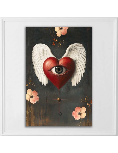 DEEP IN YOUR HEART PRINTED CANVAS 20x30 cm